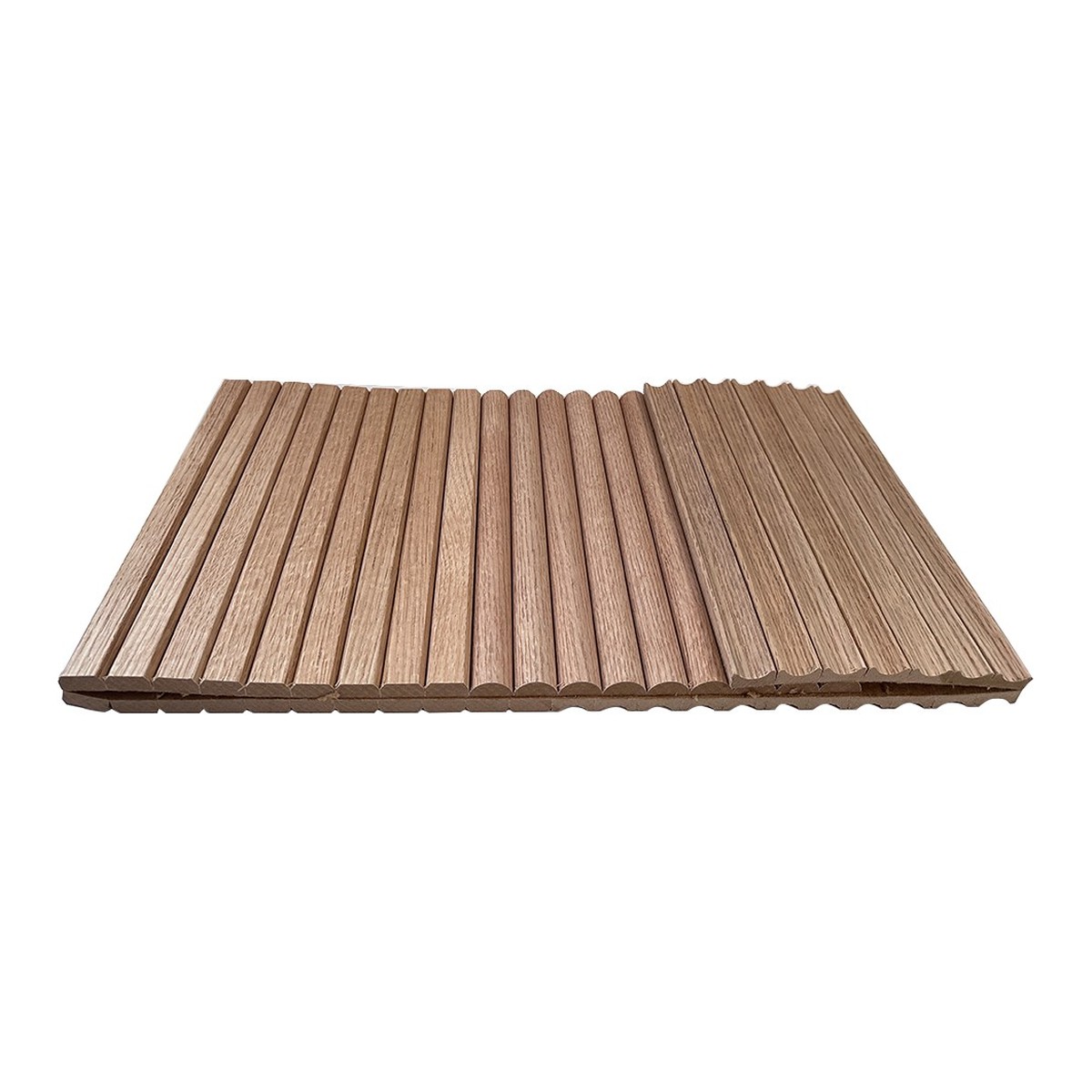 3D Wall Panel — Curved Light Oak