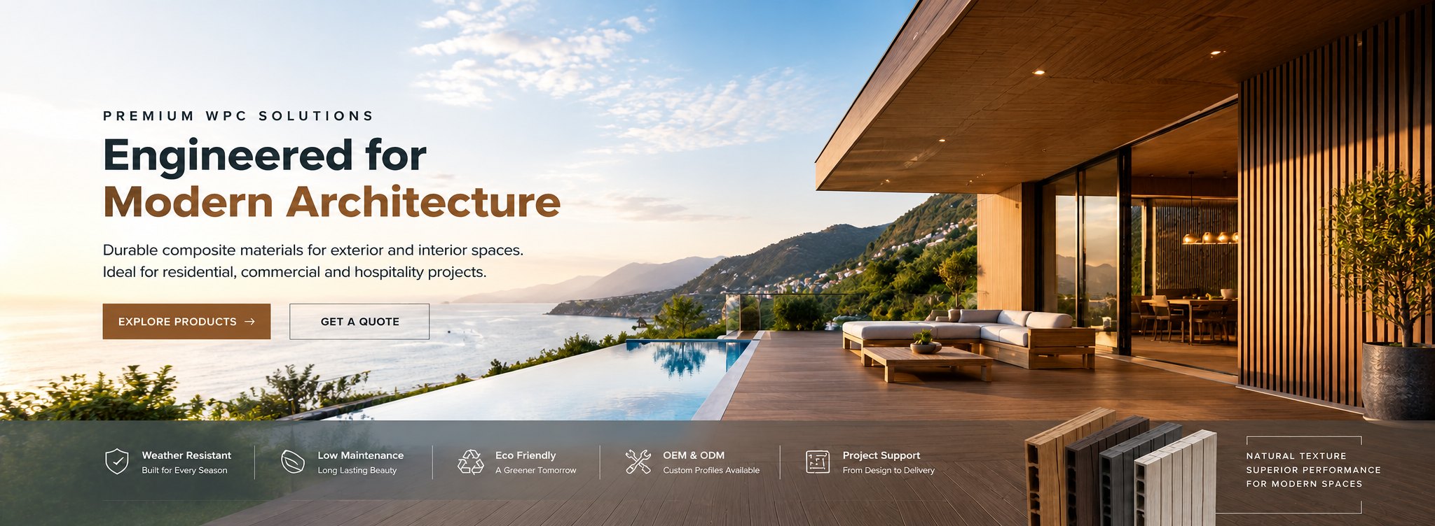 Engineered WPC solutions for modern architecture